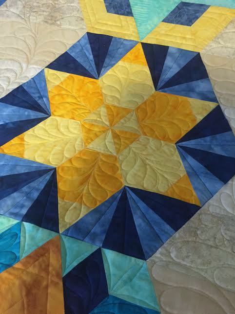 beautiful custom freehand quilting