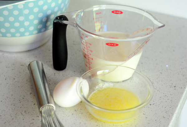 Wet Ingredients for Belgian Waffles