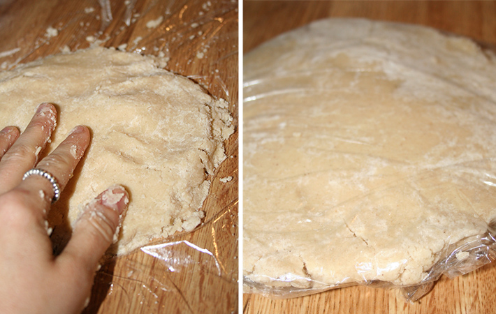 Shaping dough into discs