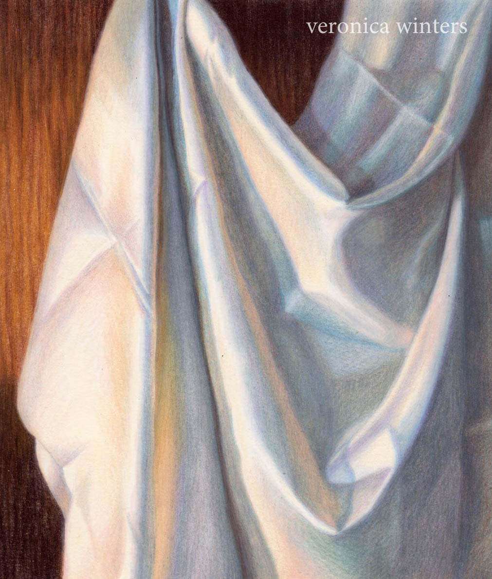 drawing fabric colored pencil
