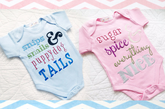 embroidered baby onesies