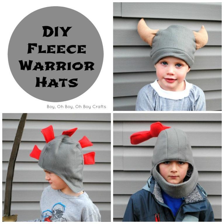DIY Fleece Warrior Hats FREE Sewing Pattern