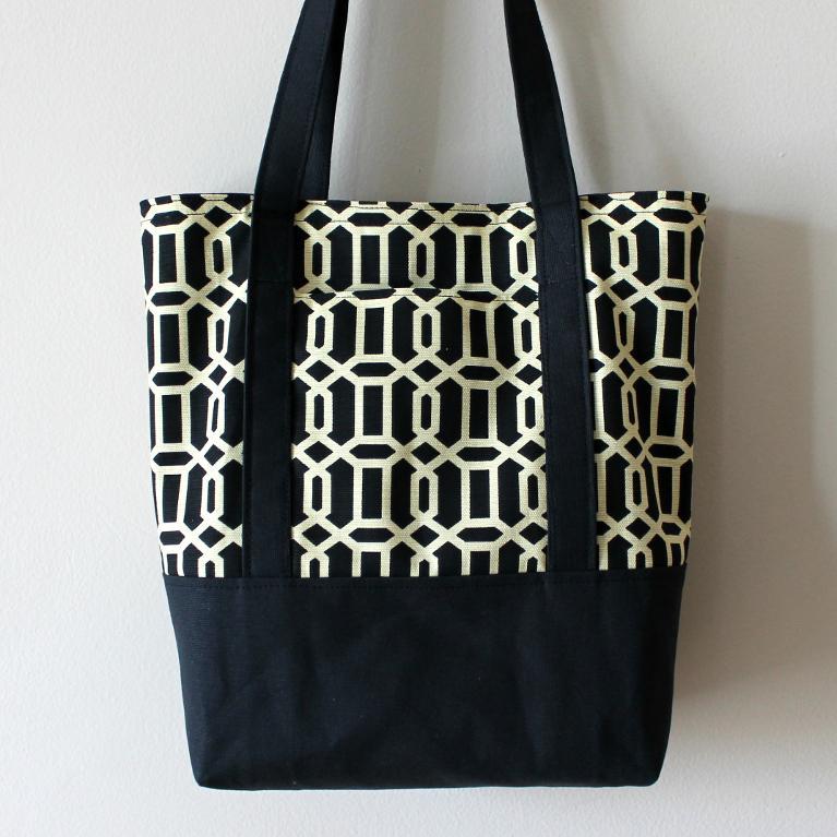 Sew a canvas tote to use at the market or at the beach.