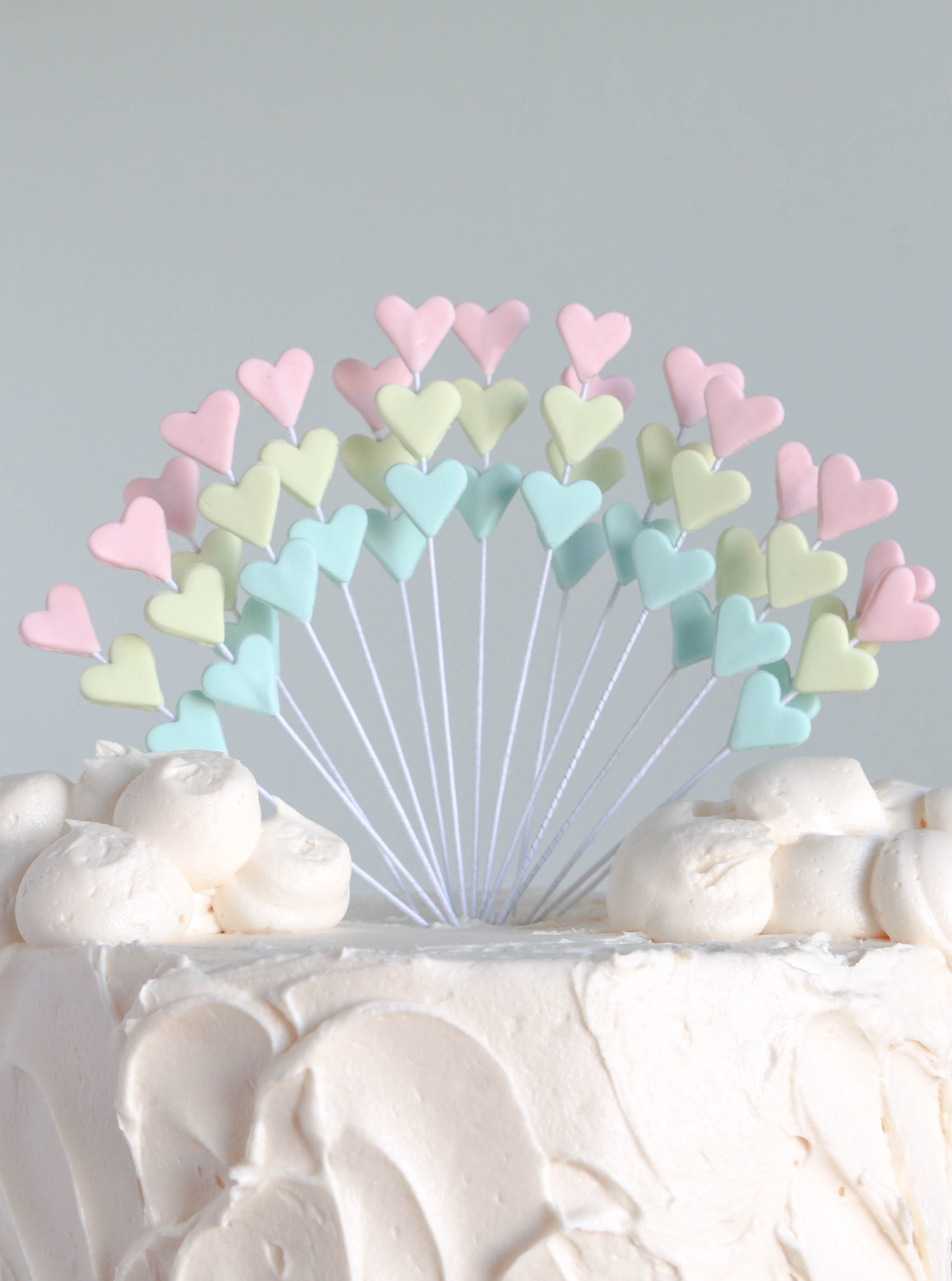 Spray of Fondant Hearts on Wires | Erin Gardner | Bluprint