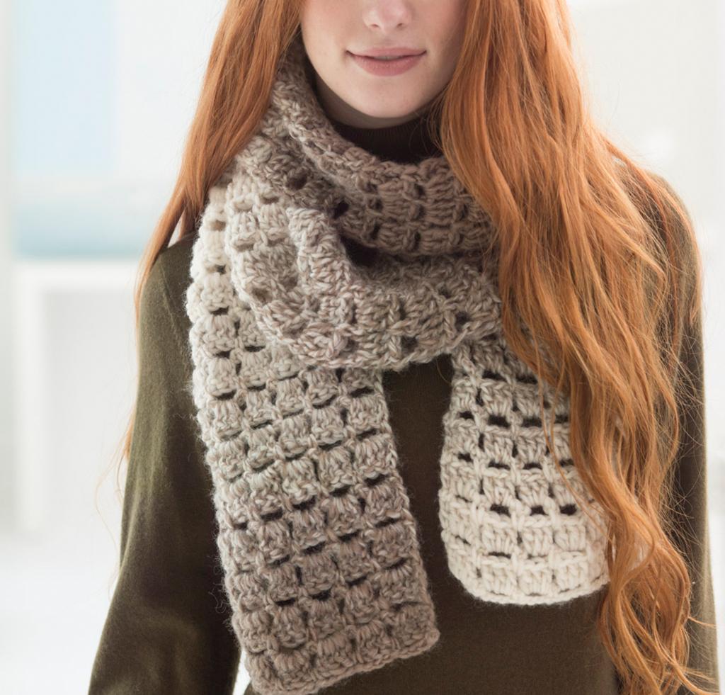 openwork scarf crochet kit