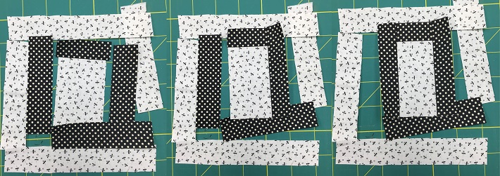 piecing steps for letter Q