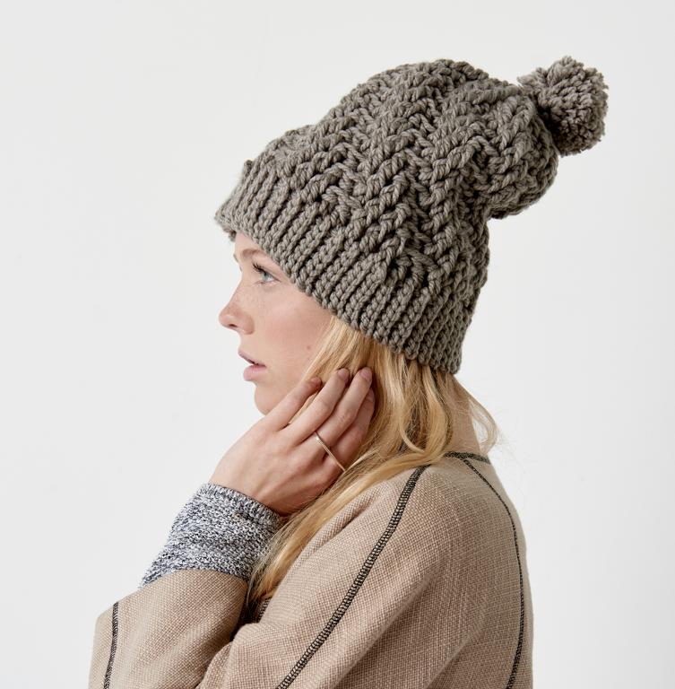 stepping texture hat crochet kit