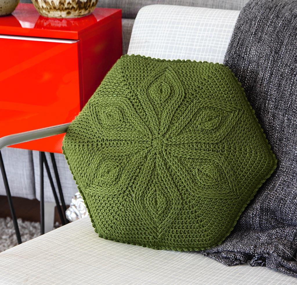 Hexagaon Flower Pillow Crochet Kit