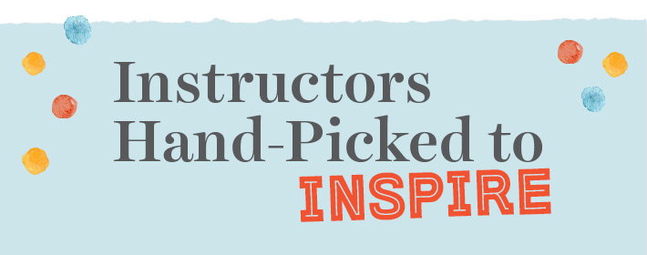 "Instructors Hand-Picked to Inspire" graphic