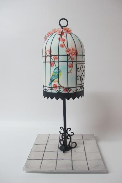 Anna Maria's Bird Cage Hand Painted Cake