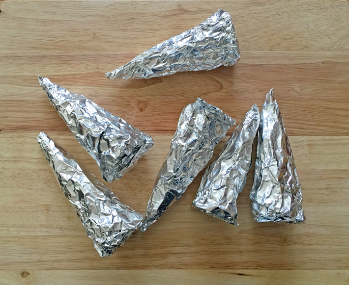 six foil cones