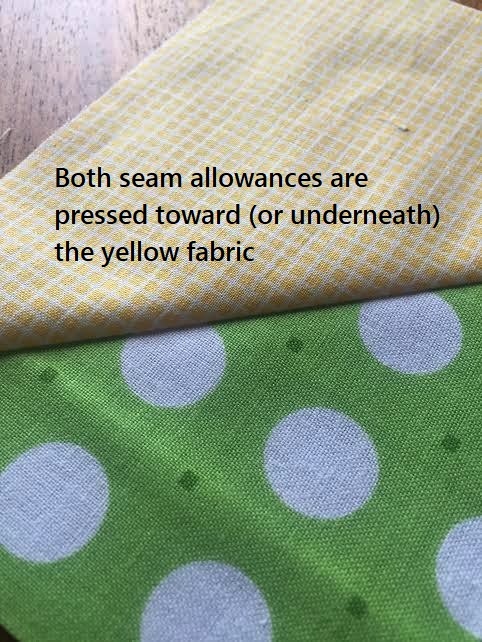 Press quilt seams in one direction