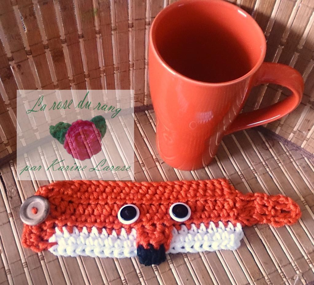 crochet mug cozy fox