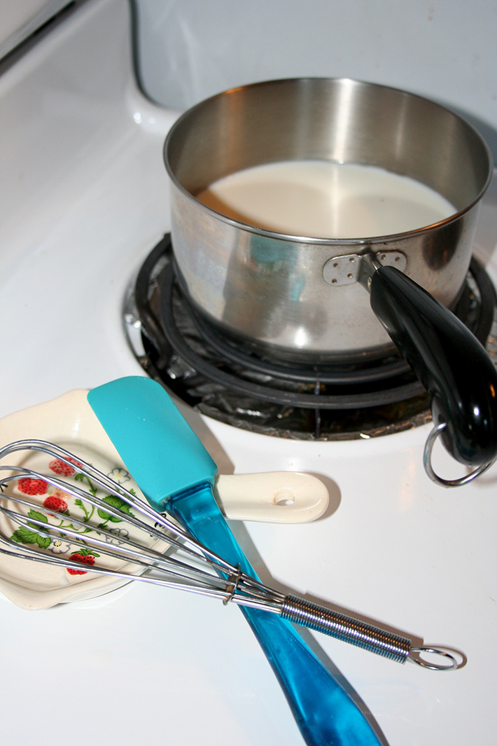 Evaporated milk in the works