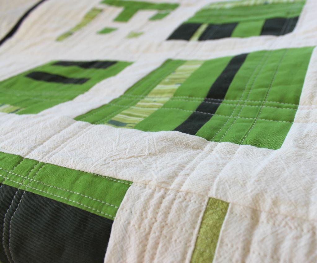 Green Basketweave Quilt