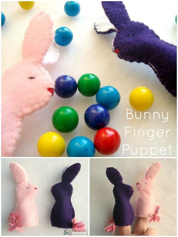 Kids will love playing with these bunny finger puppets at Easter.