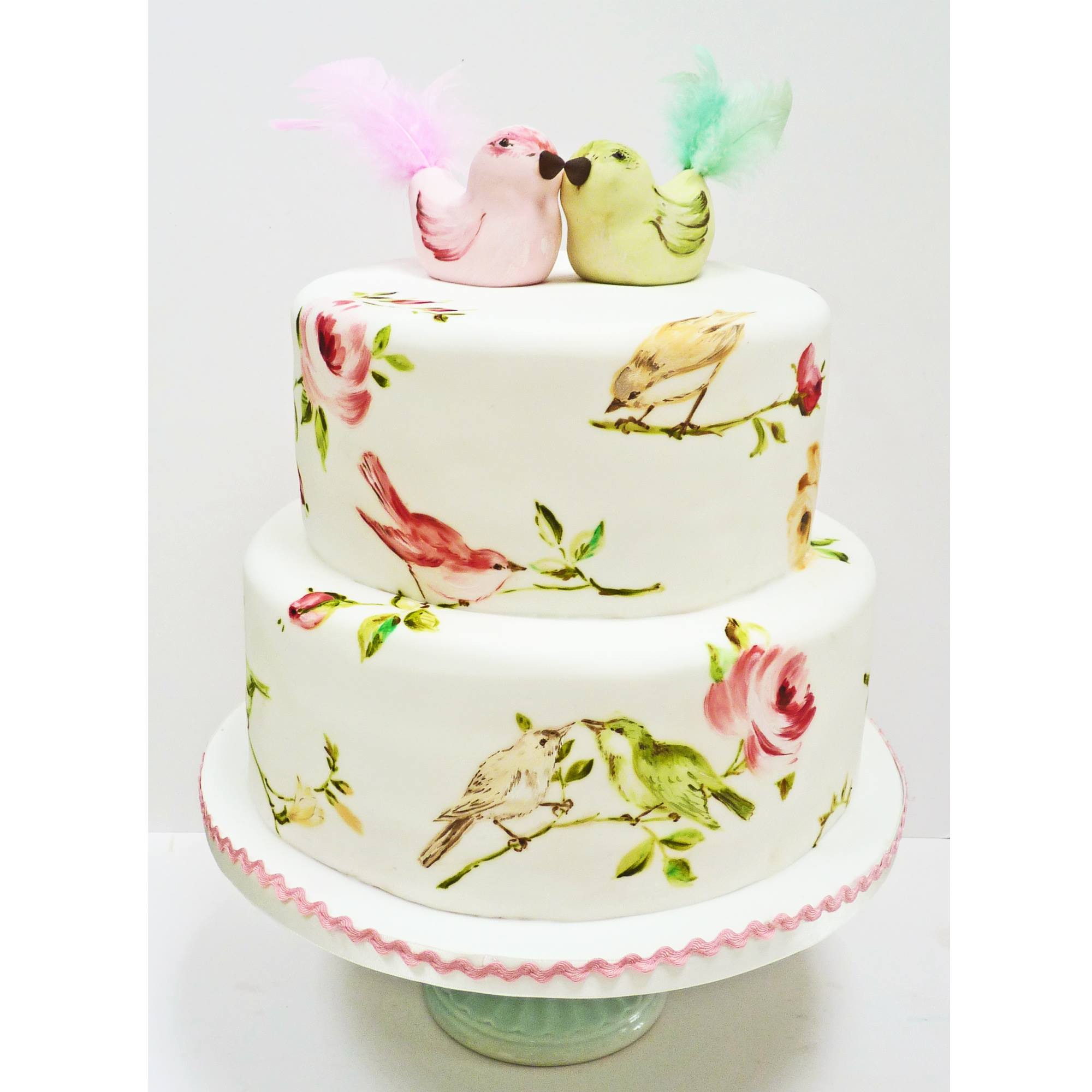 Nevie-Pie Hand Painted Bird Cake