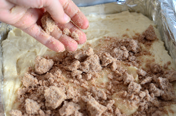 Adding Streusel to an Overnight Coffee Cake