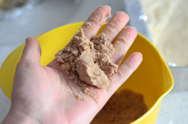 Making The Crumble Topping for an Overnight Coffee Cake