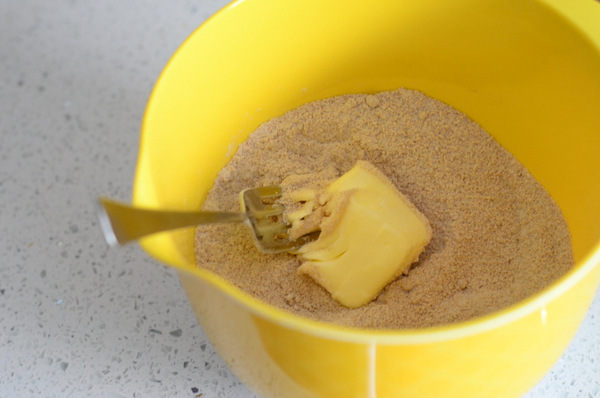 Making Streusel for Coffee Cake