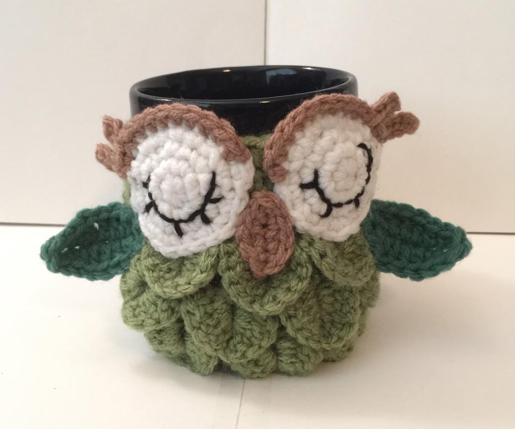 owl crochet mug cozy