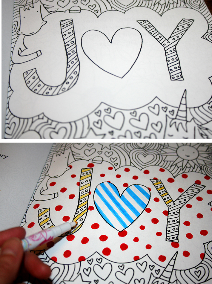 Pop art in coloring book