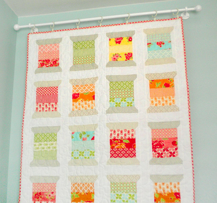 Quilt Hanging on Walls on Tension Rod