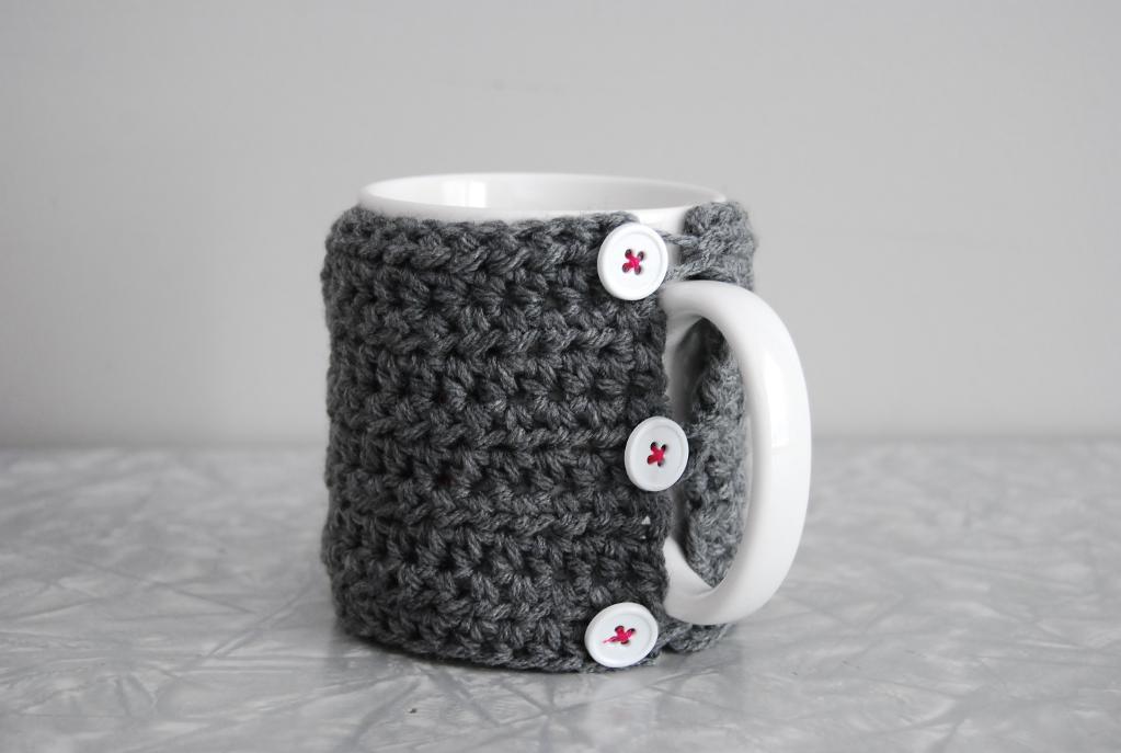 simple crochet mug cozy free pattern