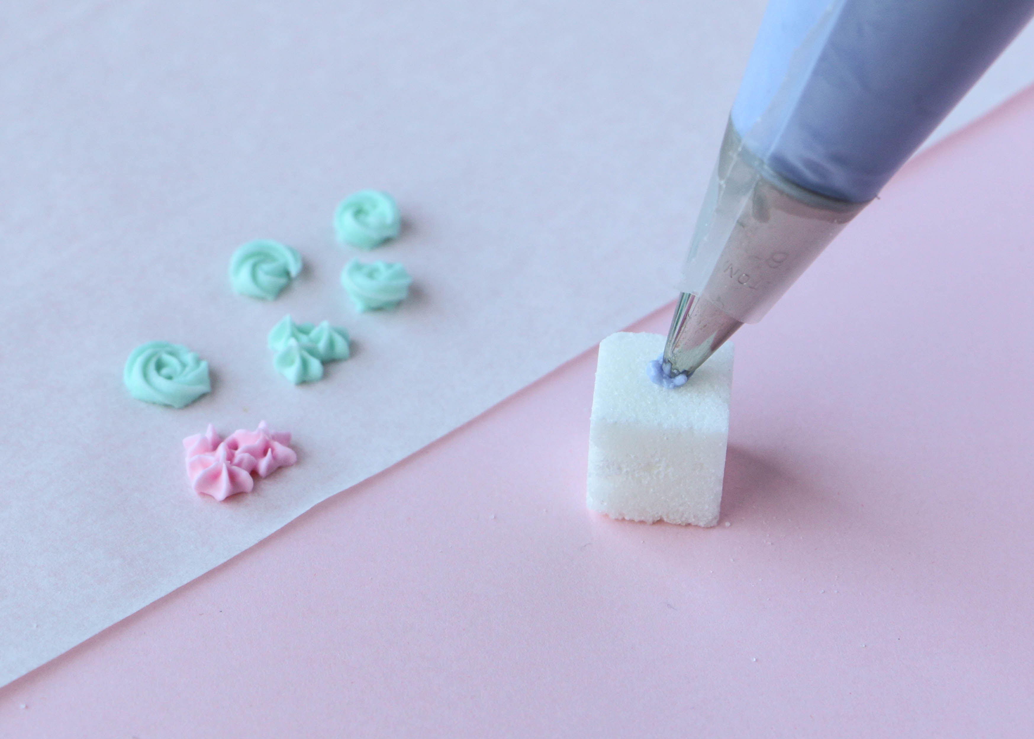 Adding Royal Flowers to Sugar Cubes | Erin Gardner