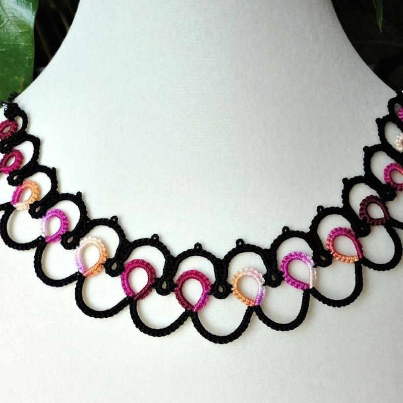 rippled tatting necklace pattern