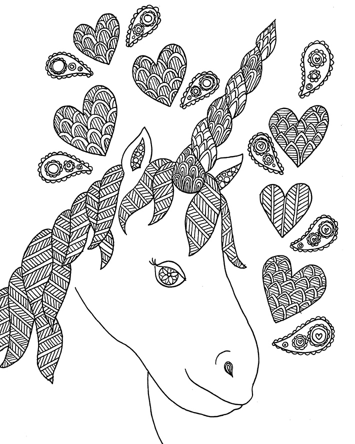 Unicorn zentangle