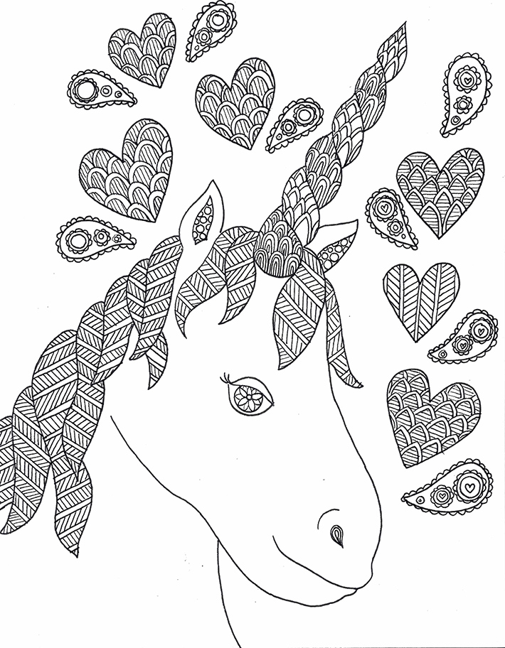 Zentangle unicorn