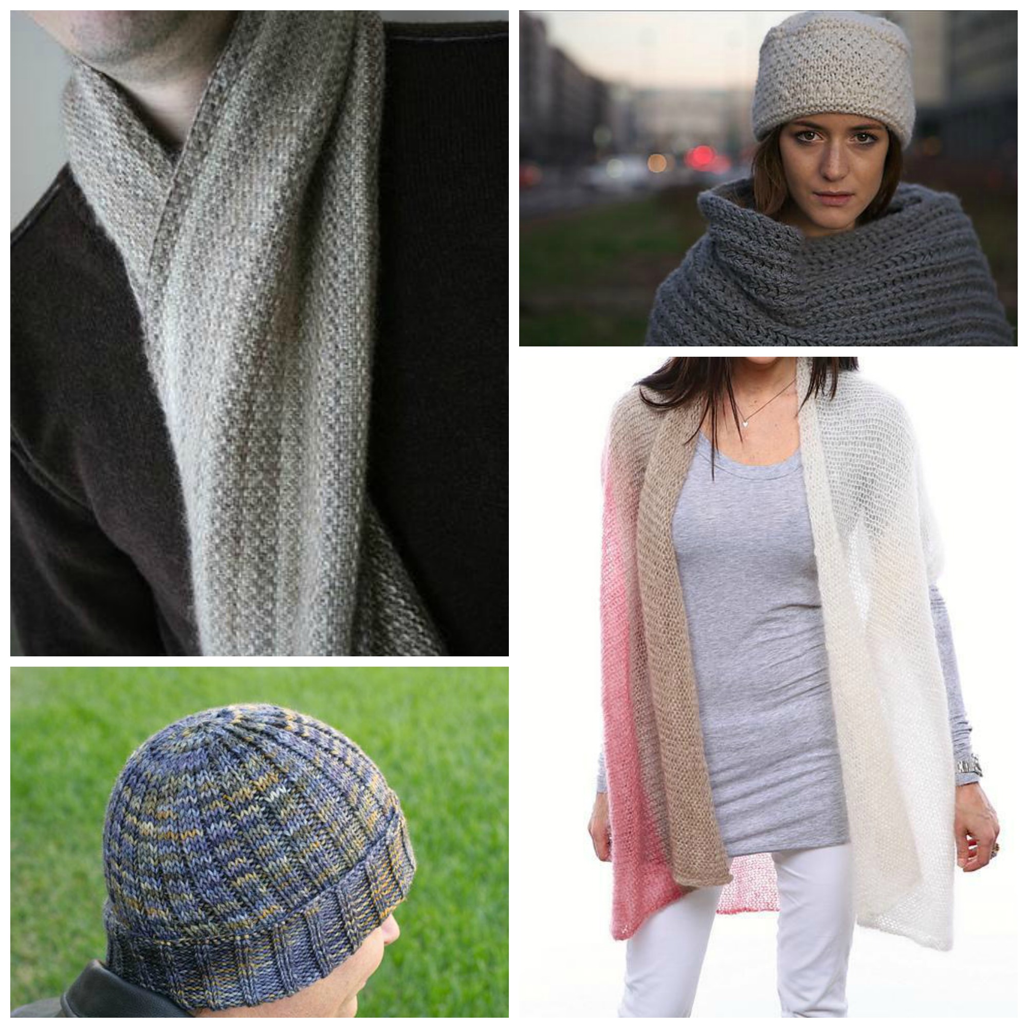 Easy Knitting Patterns Collage