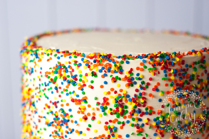 Tips for making a rainbow layer cake