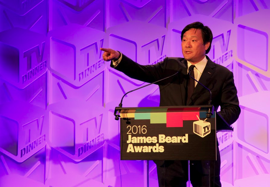 Ming Tsai presenting at the 2016 James Beard Awards