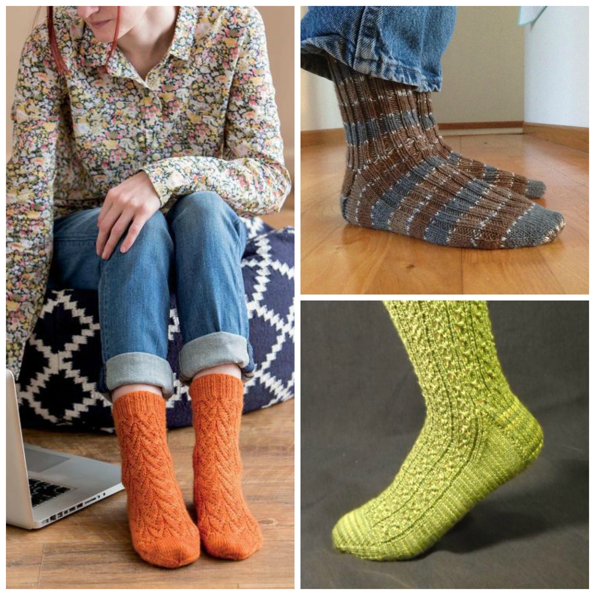 Knit Socks Collage