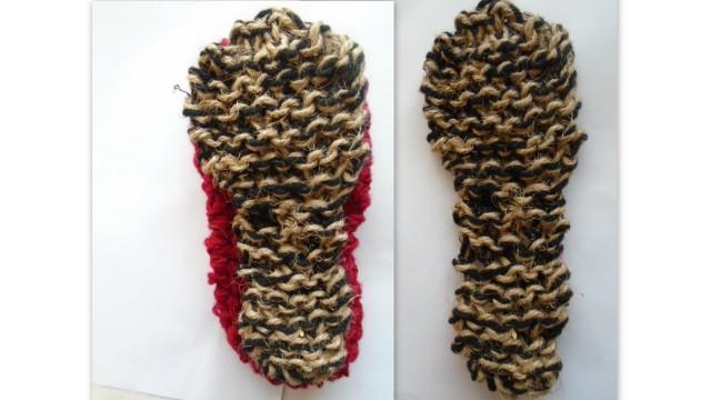 Jute Slipper Sole FREE Knitting Pattern
