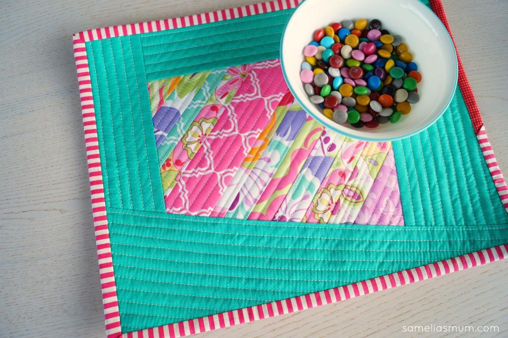 Wonky + Scrappy Quilted Placemat
