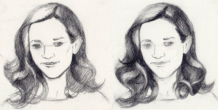 hairstyles: how to draw long hair
