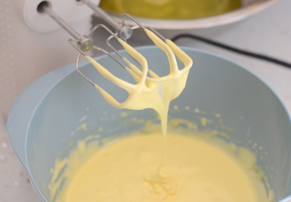 Beaten Egg Yolks for Ladyfinger Batter