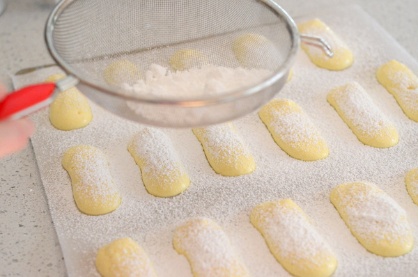 Sifting Confectioners' Sugar over Ladyfingers