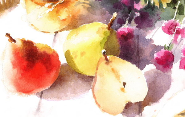 Pears in Watercolor