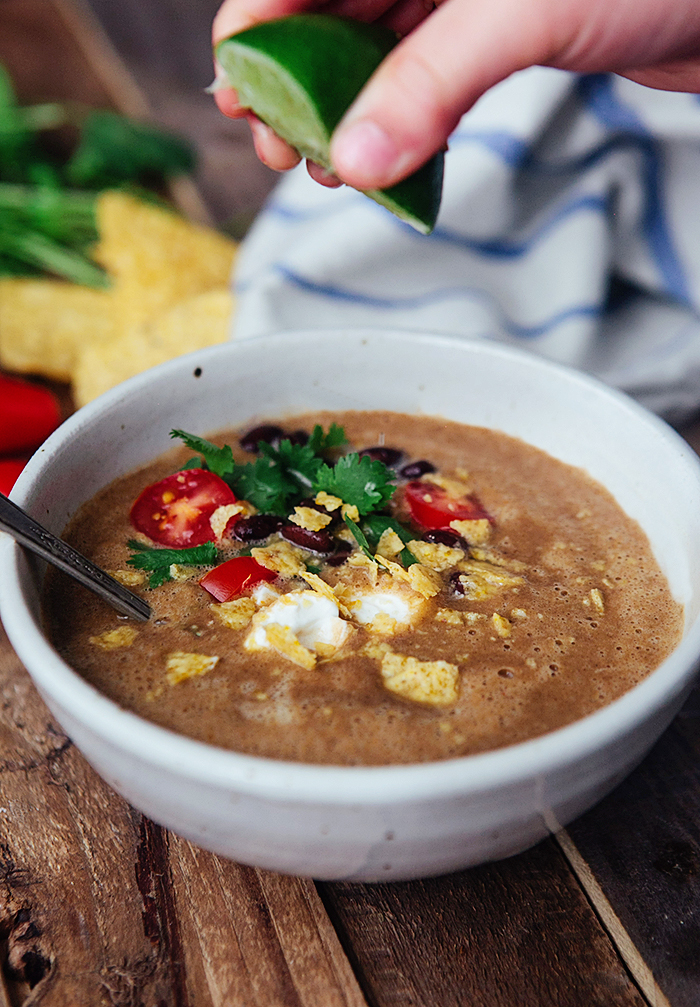 Chili Lime Black Bean Soup: A Vitamix Soup Recipe