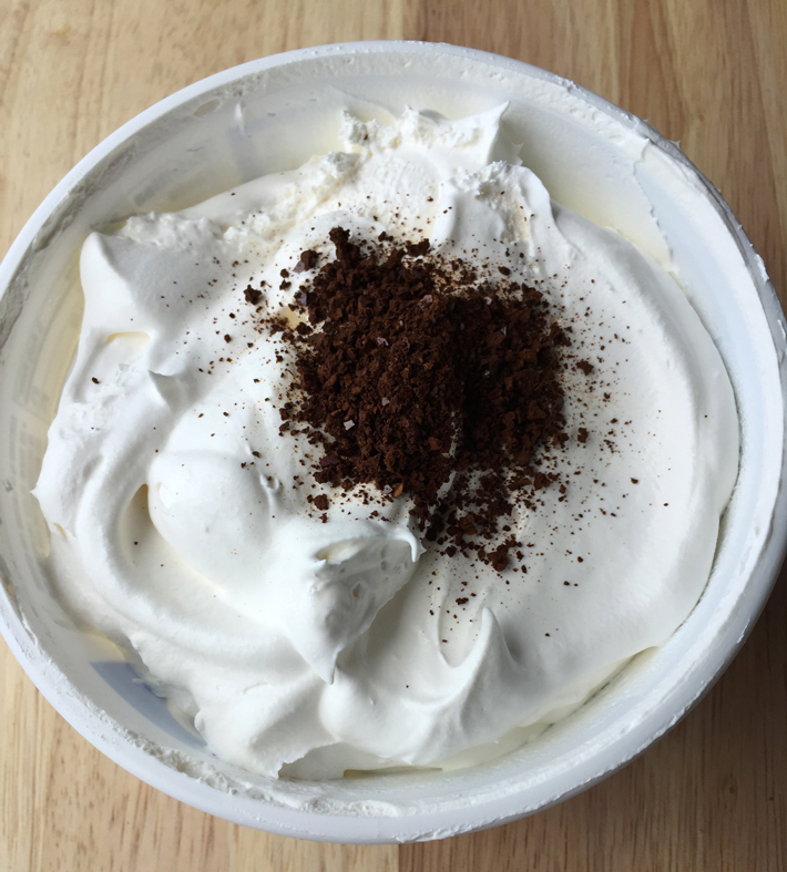 add espresso powder to whipped topping