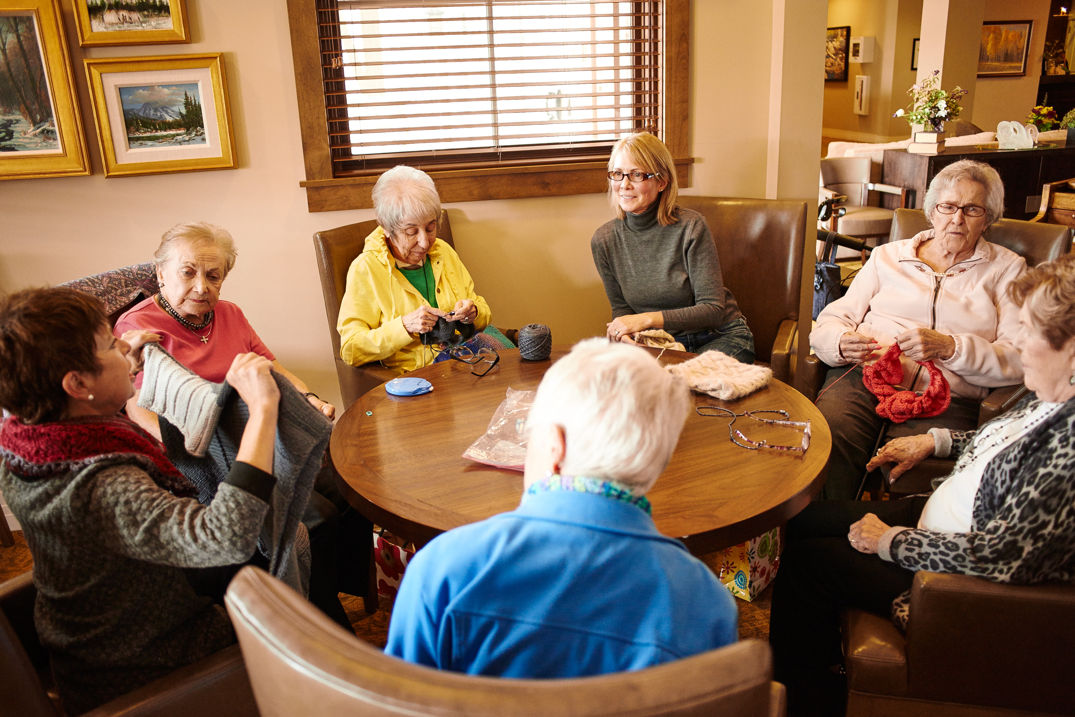 Group of Knitters