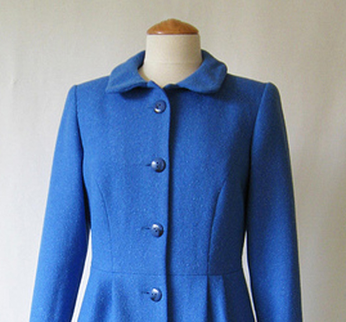 blue wool coat