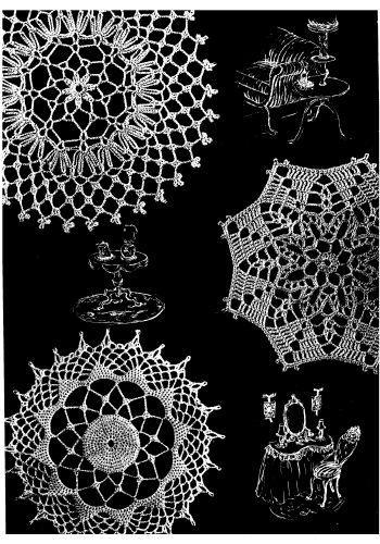 crocheted and tatted doilies