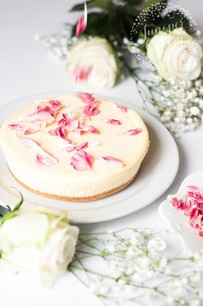 Pretty edible petals can add instant style to plain cheesecakes