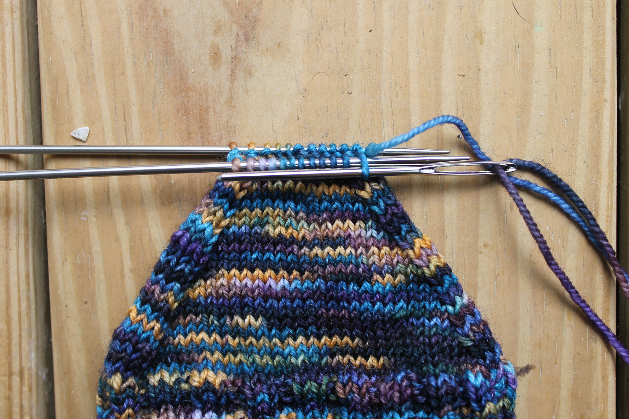 Inserting purlwise into the first stitch