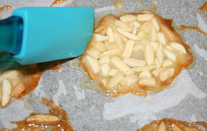 Squish the cookie into shape